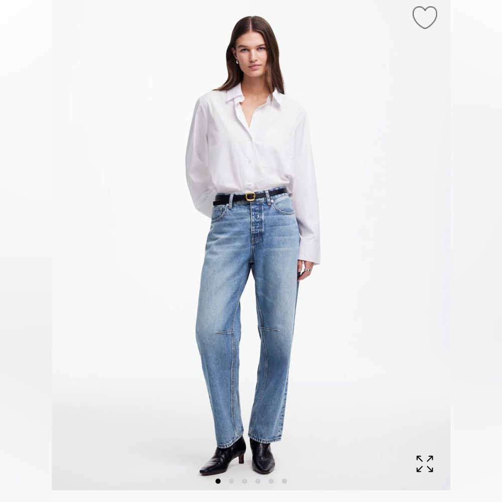 Nwot Madewell Darted Barrel-Leg Jean in Dobbins Wash size 28Tall